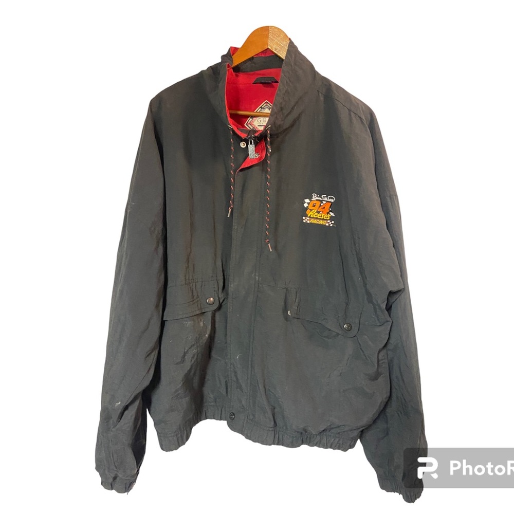 Vintage Gear for Sports black racing windbreaker Bill Elliott # 94 Jacket mens